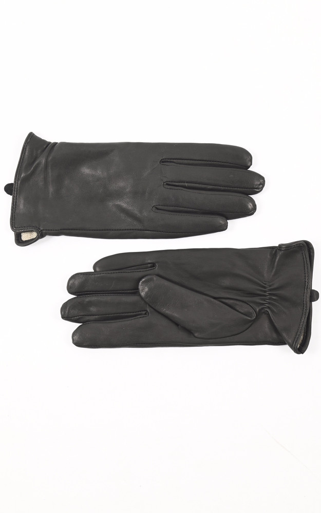 La Canadienne Gants Cuir Agneau Noir