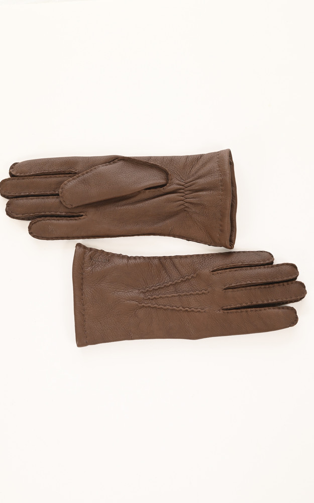 La Canadienne Gants Cuir Cerf Marron