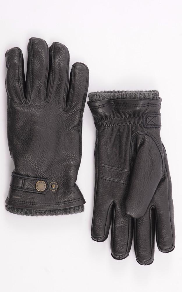 La Canadienne Gants En Cuir D'élan Noir