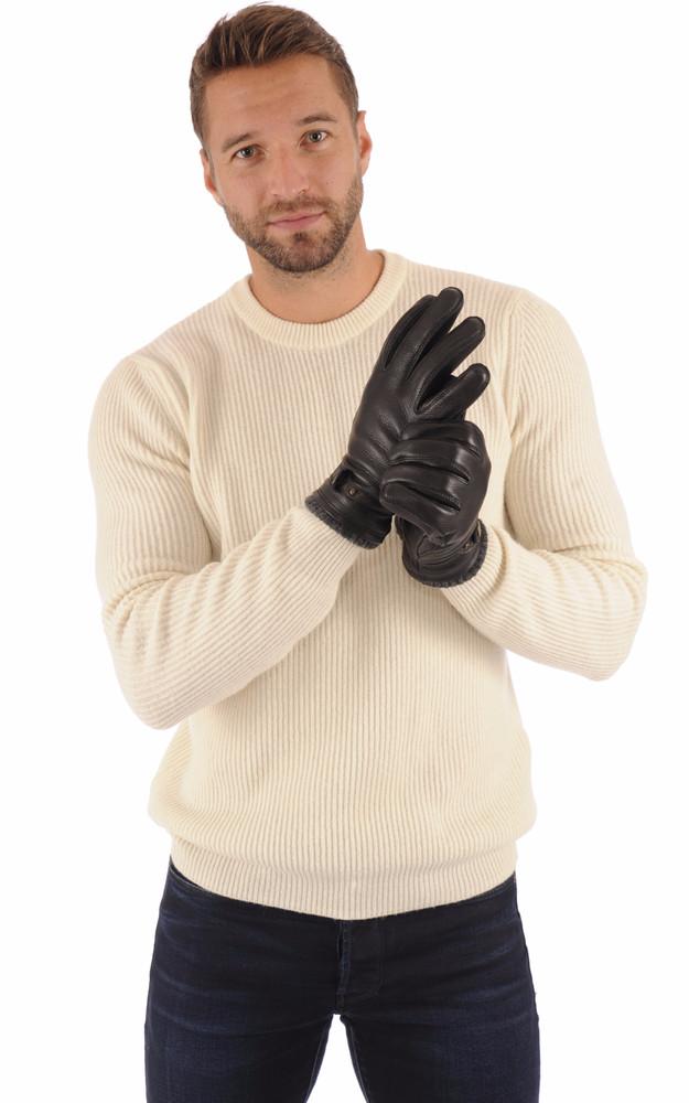 la canadienne Gants en cuir d'élan noir
