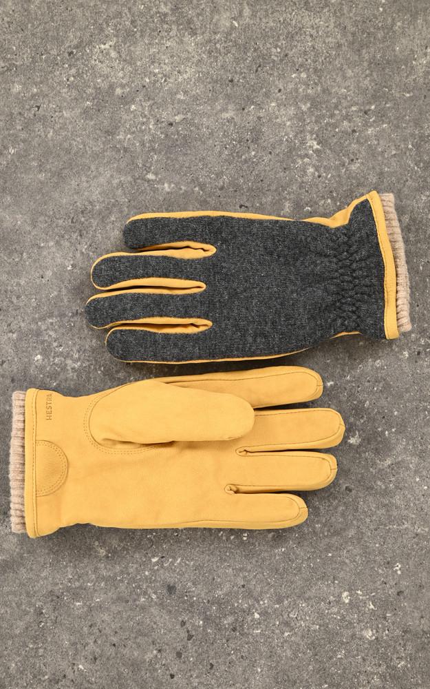 La Canadienne Gants Homme Cuir Et Laine Jaune
