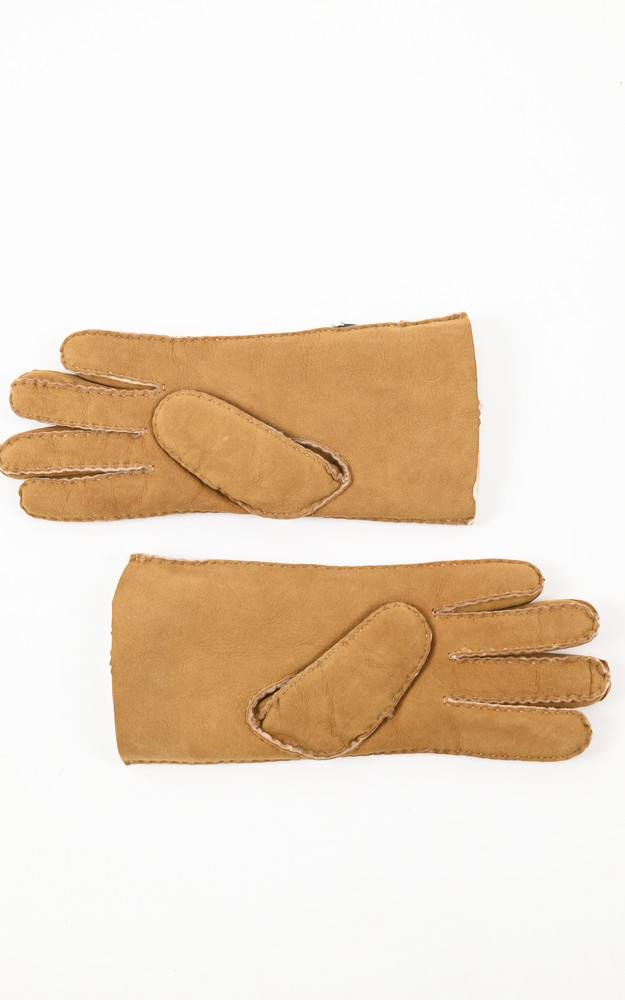 La Canadienne Gants Peau Lainée Mouton Camel