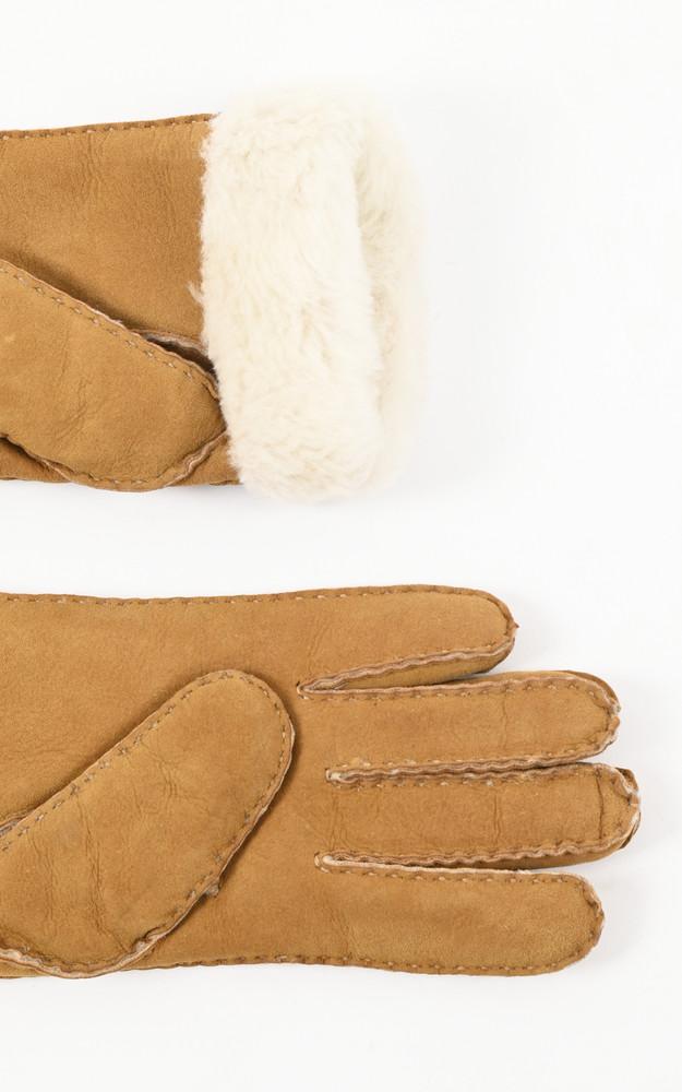 La Canadienne Gants Peau Lainée Mouton Camel