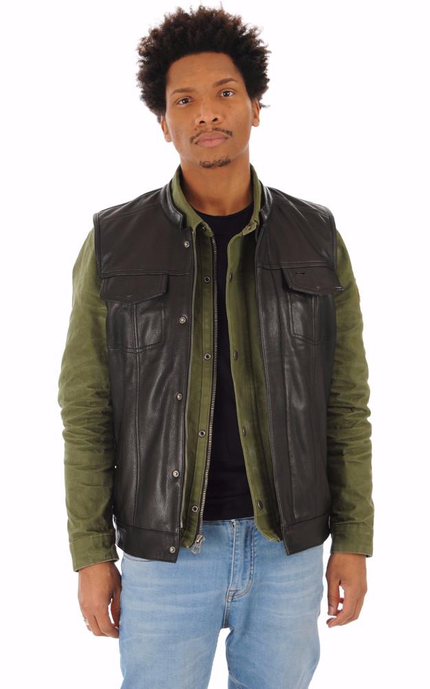 la canadienne Gilet Biker Hot Road Cuir