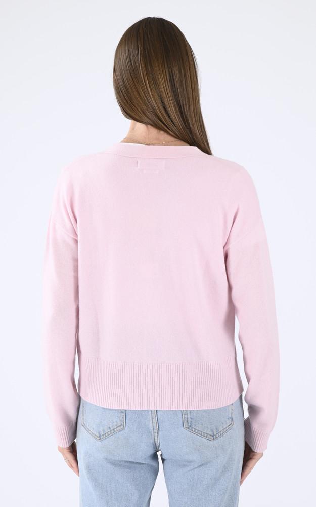 La Canadienne Gilet Cachemire Rose Poudré