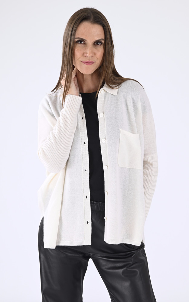 La Canadienne Gilet Chic Cachemire écru