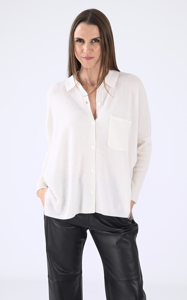 la canadienne Gilet chic cachemire écru
