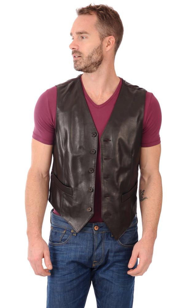La Canadienne Gilet Cuir Homme