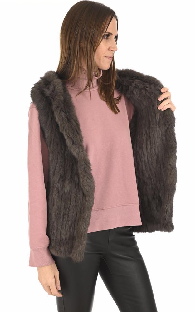 La Canadienne Gilet En Lapin Kaki