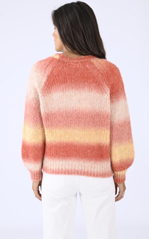 La Canadienne Gilet Laine Et Alpaga Orange