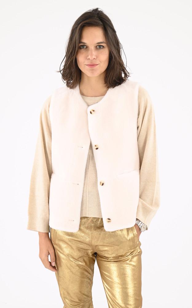 la canadienne Gilet laine Monstera beige