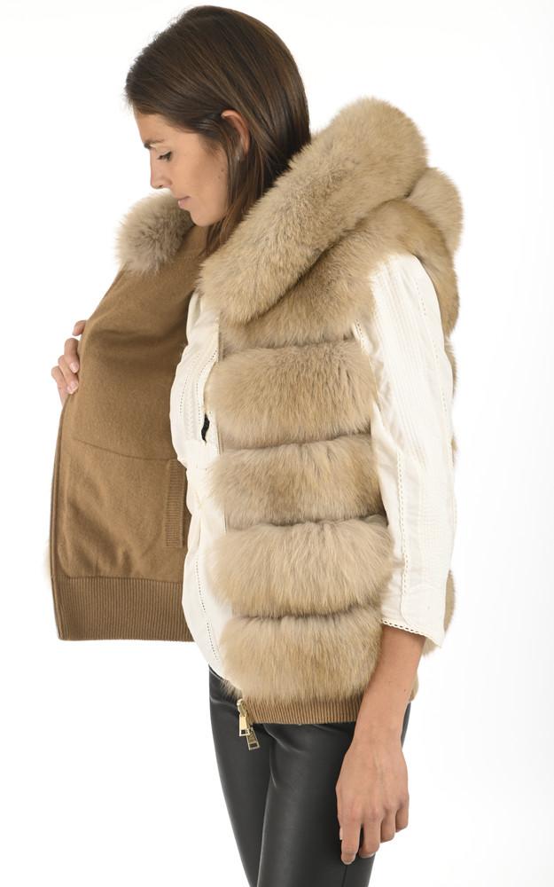 La Canadienne Gilet Réversible Renard Beige