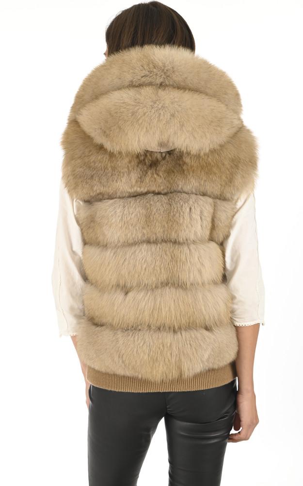 La Canadienne Gilet Réversible Renard Beige