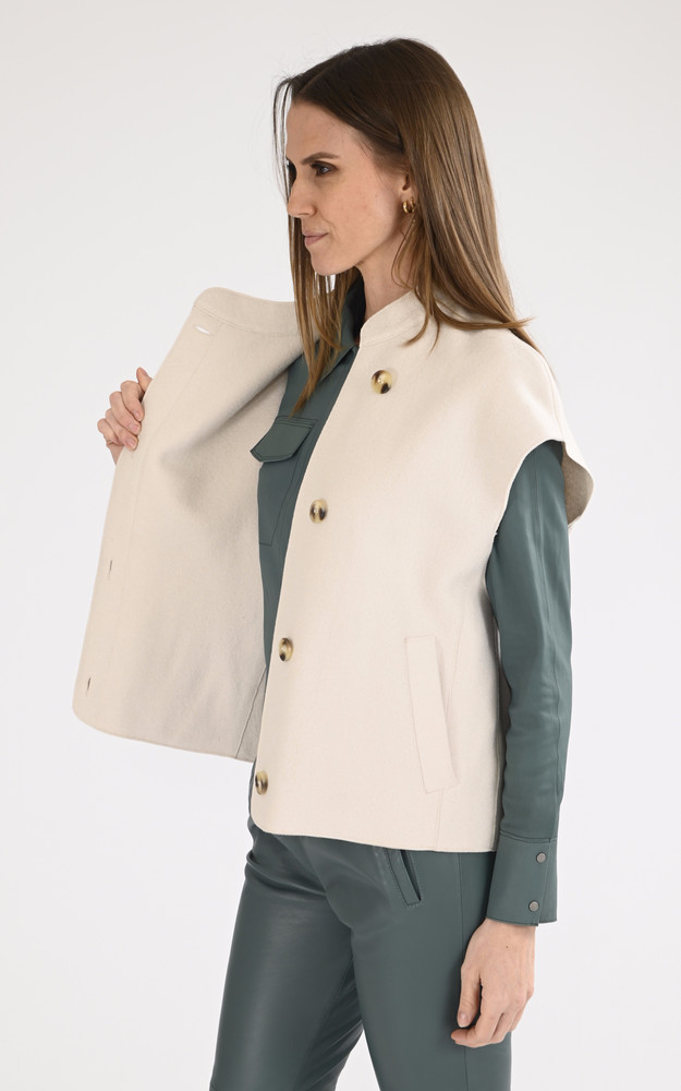 La Canadienne Gilet Sans Manches Laine Zelie Beige