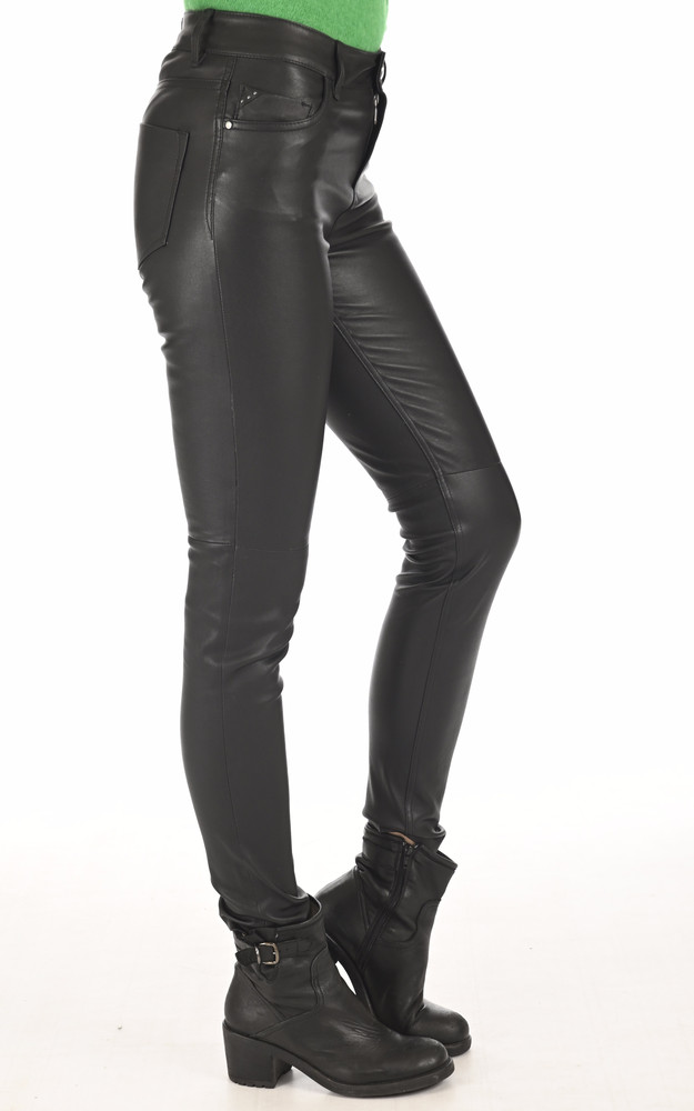 La Canadienne Jean Cuir Stretch Jiny Noir