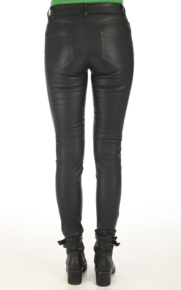 La Canadienne Jean Cuir Stretch Jiny Noir