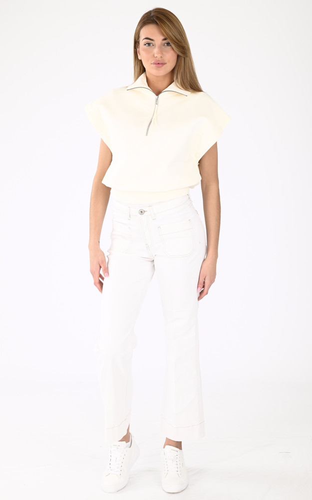 La Canadienne Jean Flare Bella Blanc