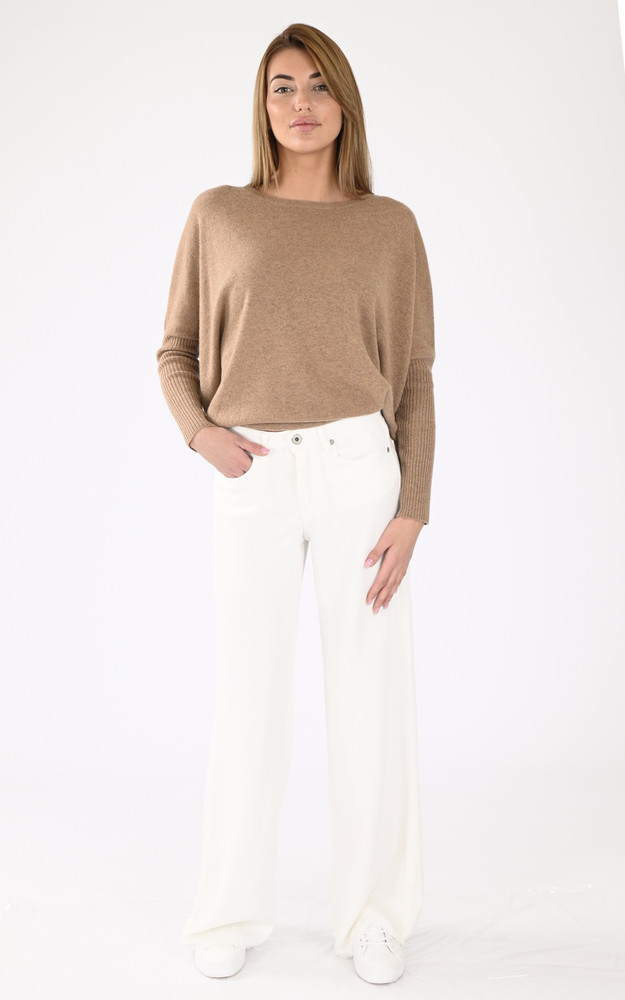 La Canadienne Jean Wide Leg Jude écru