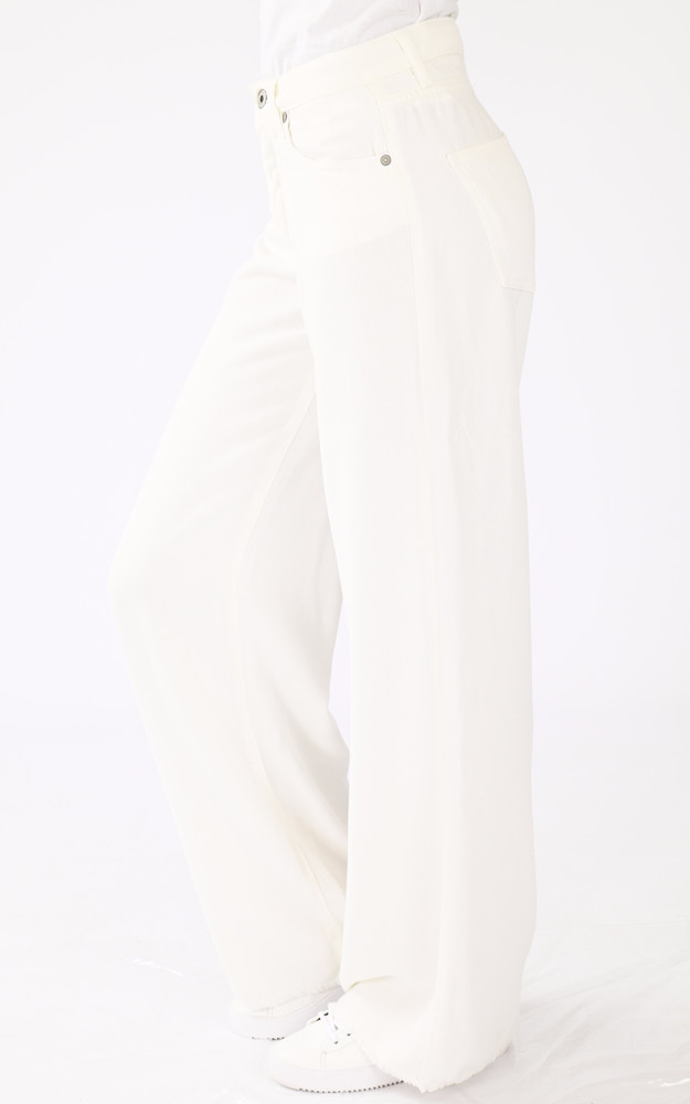 La Canadienne Jean Wide Leg Jude écru