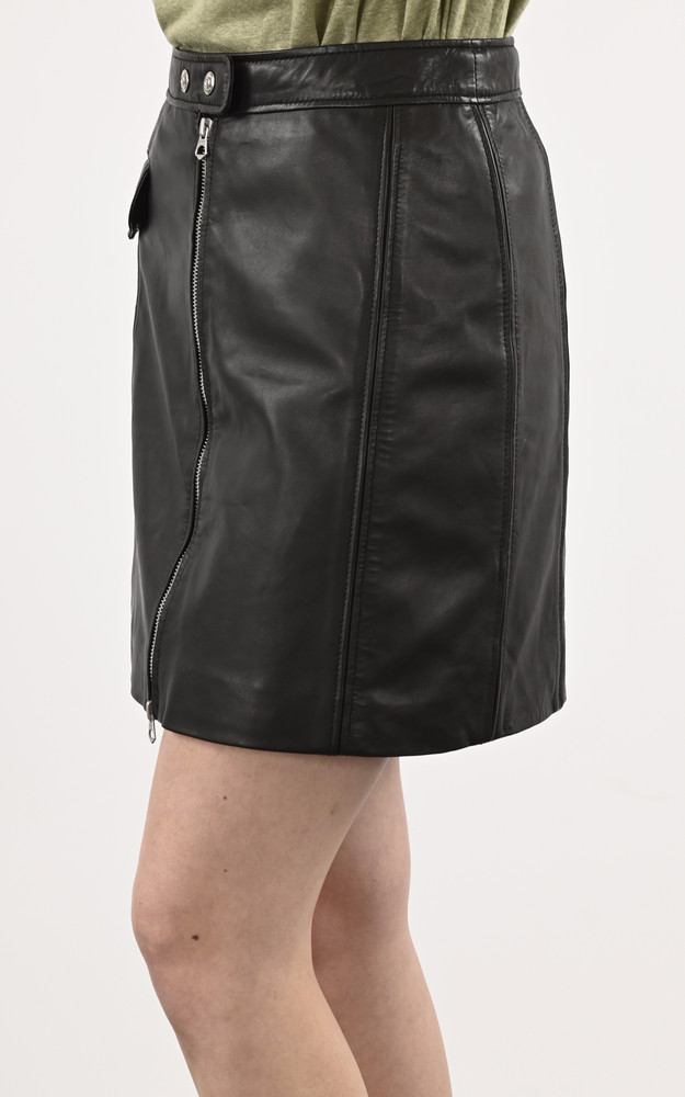 La Canadienne Jupe Cuir SK PATIE W Noir
