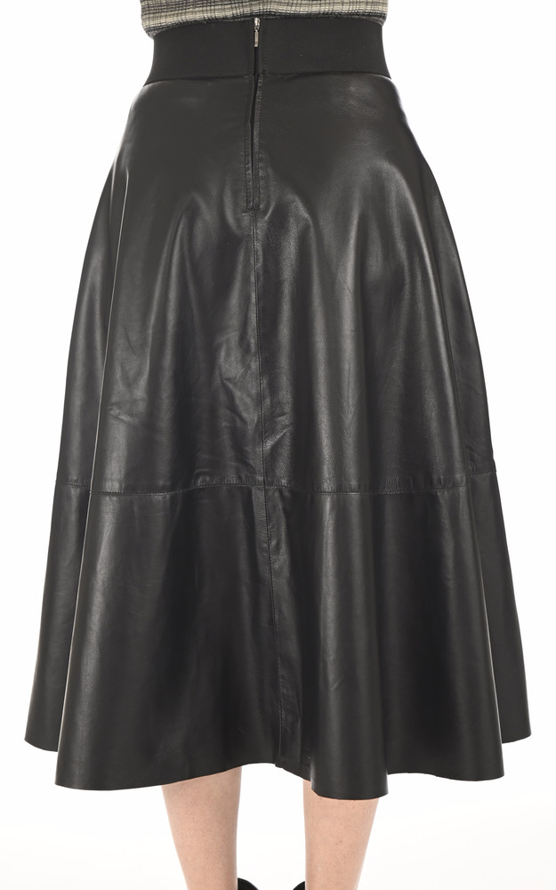 La Canadienne Jupe Longue Agneau Noir