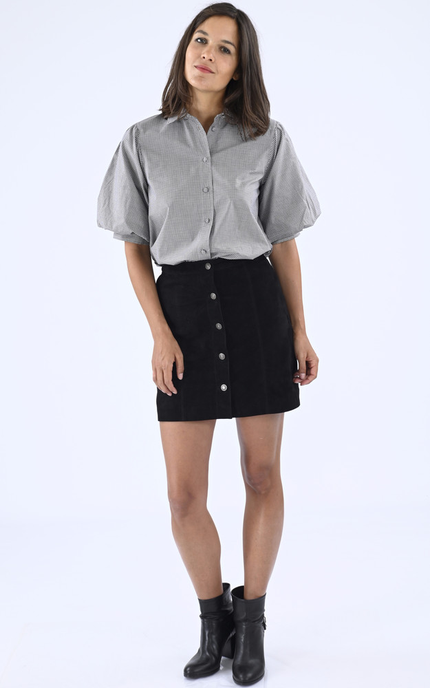 La Canadienne Jupe Trapèze Velours Noire