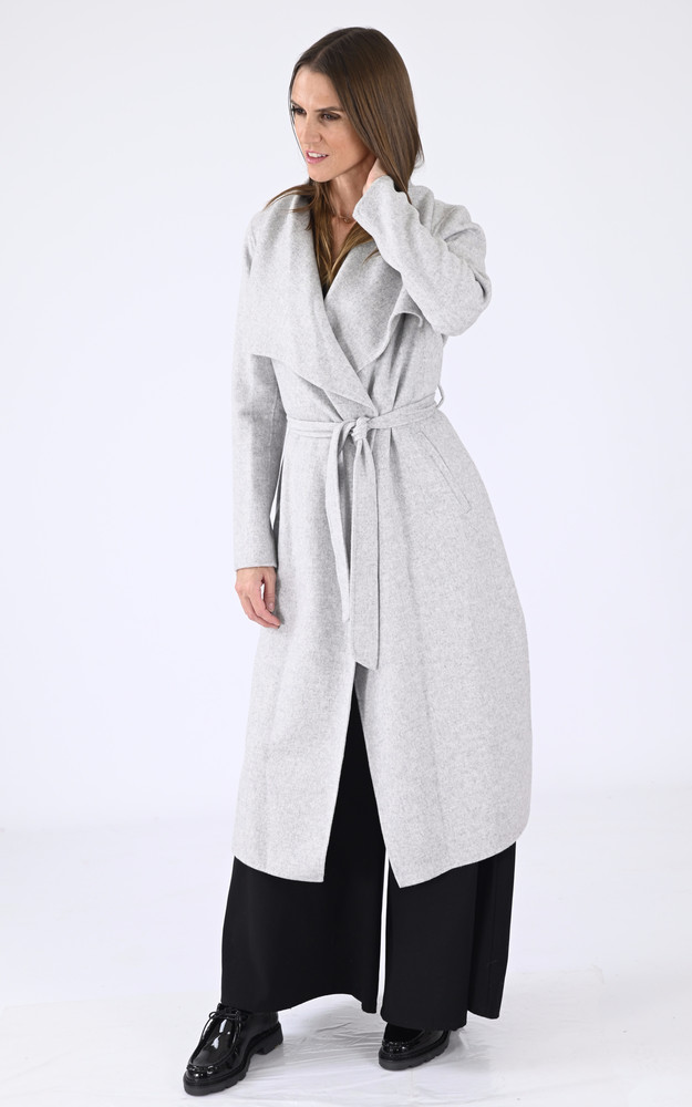 La Canadienne Long Manteau Laine Gris