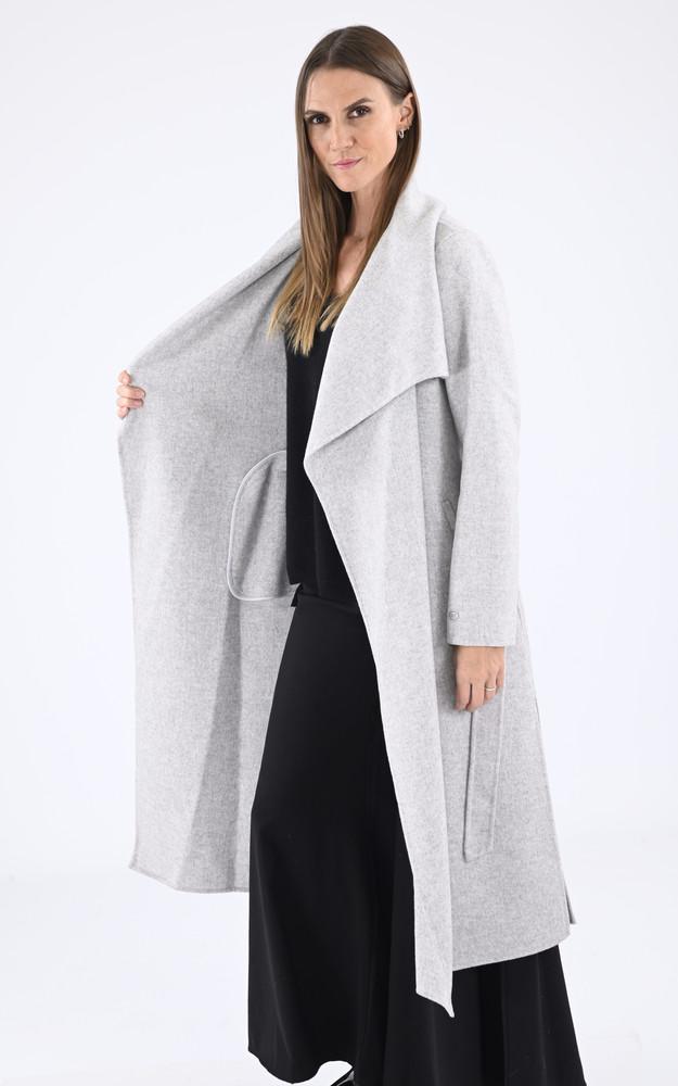 La Canadienne Long Manteau Laine Gris
