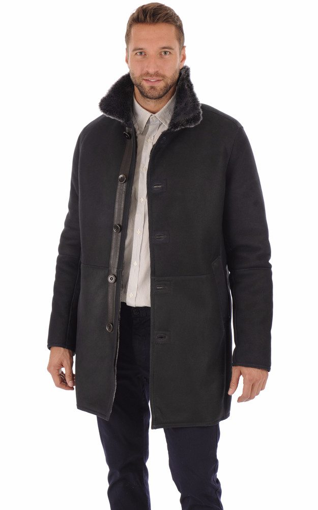 la canadienne Manteau agneau brisa bleu foncé