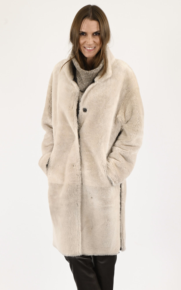 la canadienne Manteau agneau confort marron