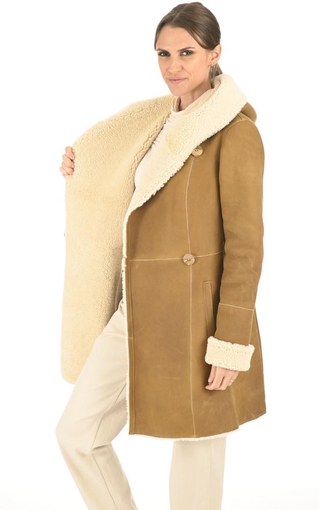 La Canadienne Manteau Agneau Merinillo Camel