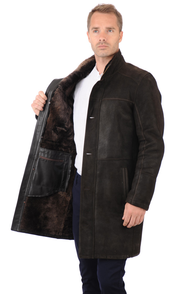 La Canadienne Manteau Agneau Merinos Homme