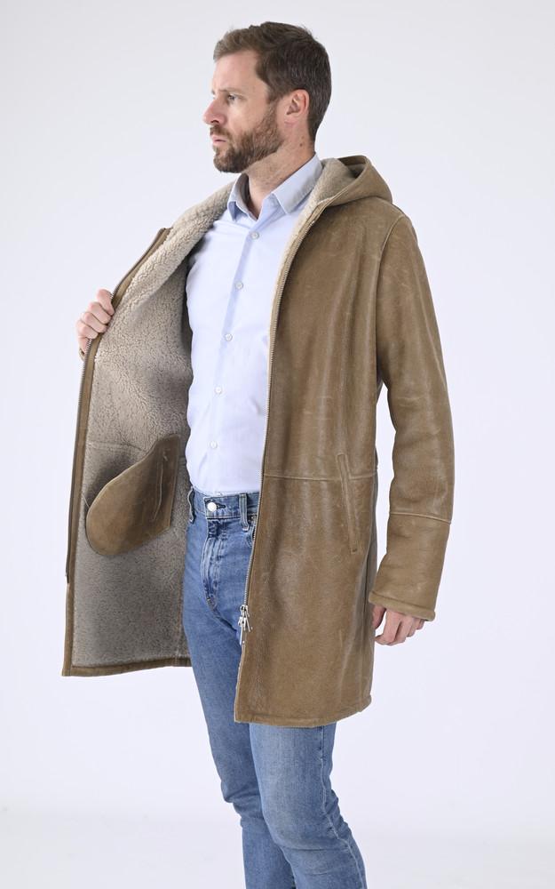 La Canadienne Manteau Agneau Mérinos Taupe