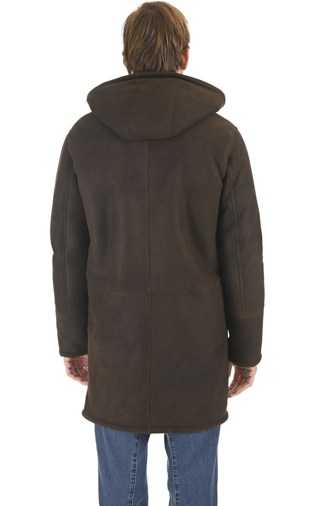 La Canadienne Manteau Capuche Mérinos Marron