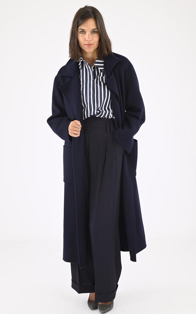 La Canadienne Manteau En Laine Bleu Allegoria