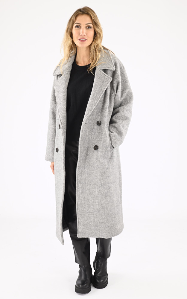 La Canadienne Manteau En Laine Gris