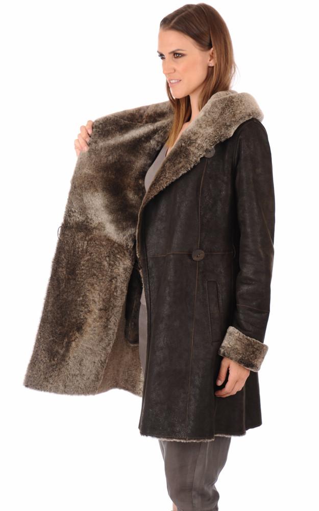 La Canadienne Manteau En Merinillo à Capuche