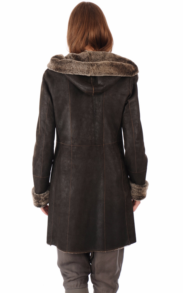 La Canadienne Manteau En Merinillo à Capuche