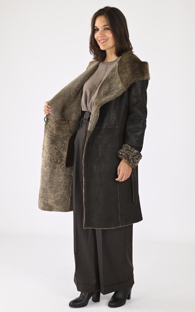 La Canadienne Manteau En Mérinillo Marron