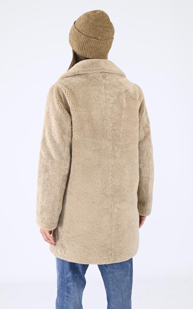 La Canadienne Manteau Laine Agneau Beige