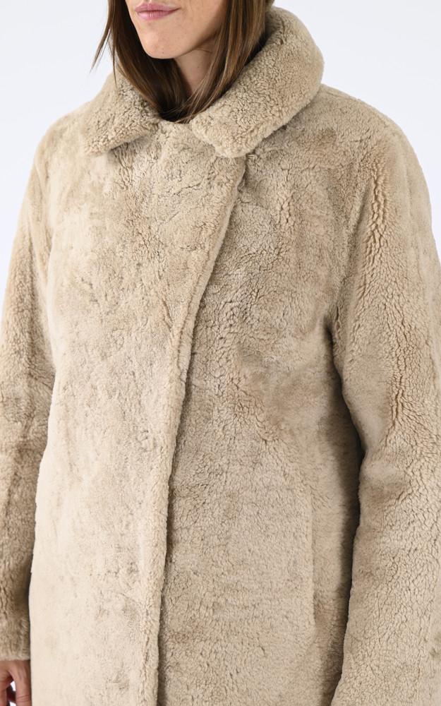 La Canadienne Manteau Laine Agneau Beige