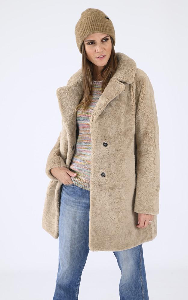 La Canadienne Manteau Laine Agneau Beige