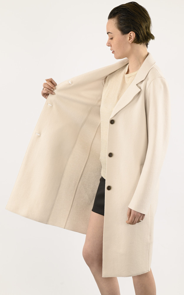 La Canadienne Manteau Laine Mareva Beige