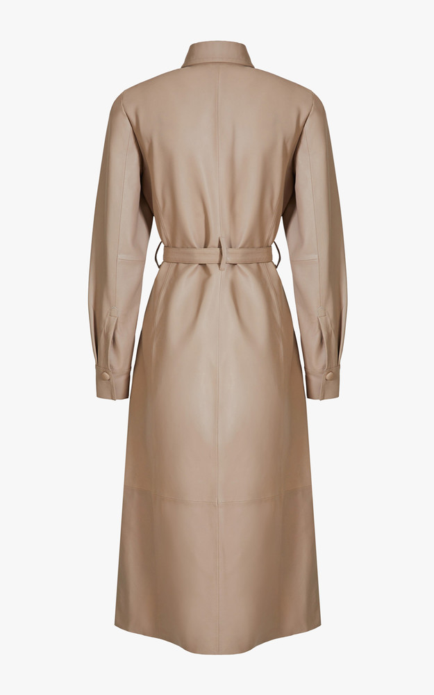 La Canadienne Manteau Long Cuir Princesa Sable