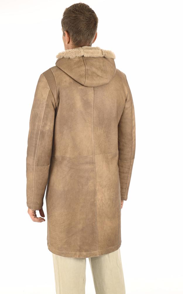 La Canadienne Manteau Peau Lainée Agneau Beige