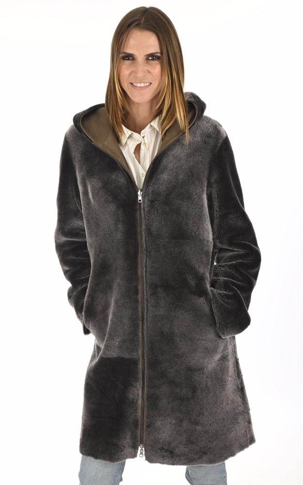 La Canadienne Manteau Peau Lainée Bronze