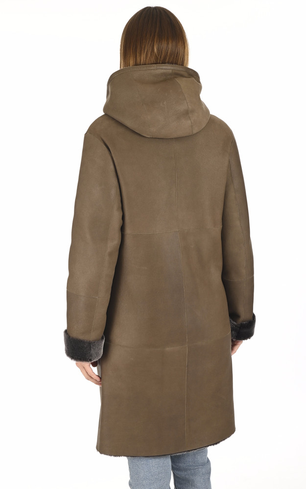 La Canadienne Manteau Peau Lainée Bronze