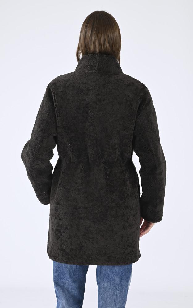 La Canadienne Manteau Peau Lainée Café