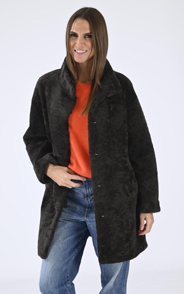 la canadienne Manteau peau lainée café
