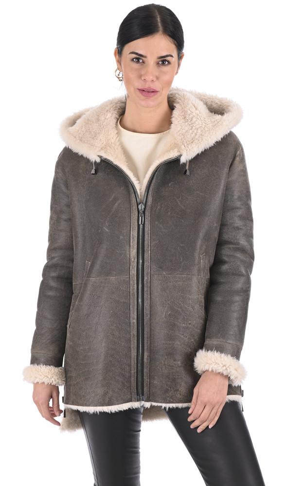 La Canadienne Manteau Peau Lainée Eden Old Cuir